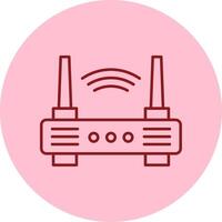 Wifi Router Line Circle Multicolor Icon vector