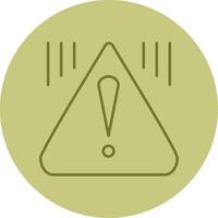 Warning Line Circle Multicolor Icon vector