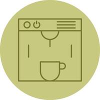 Coffe Maker Line Circle Multicolor Icon vector