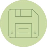 Diskette Line Circle Multicolor Icon vector