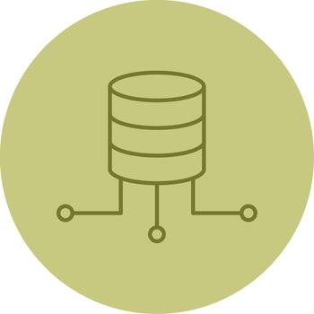 Data Connection Line Circle Multicolor Icon vector