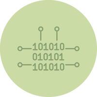 Binary Code Line Circle Multicolor Icon vector