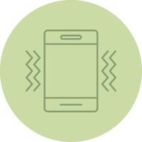 Vibration Line Circle Multicolor Icon vector