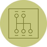 Shift Line Circle Multicolor Icon vector