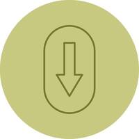 Scroll Down Line Circle Multicolor Icon vector