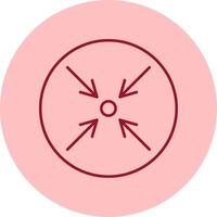 Minimize Line Circle Multicolor Icon vector