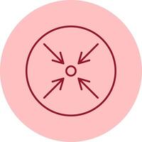 Minimize Line Circle Multicolor Icon vector