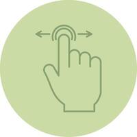 Swipe Line Circle Multicolor Icon vector