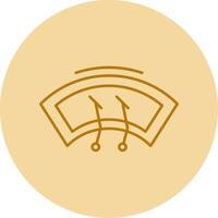 Wiper Line Circle Multicolor Icon vector