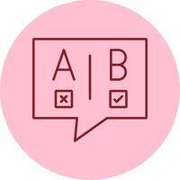 Ab Testing Line Circle Multicolor Icon vector