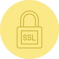 SSL Line Circle Multicolor Icon vector