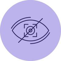 Visibility Off Line Circle Multicolor Icon vector