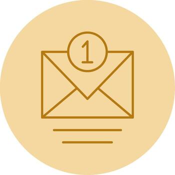 Message Line Circle Multicolor Icon vector