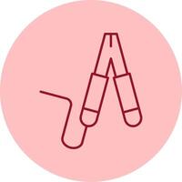 Jumper Line Circle Multicolor Icon vector