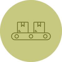Packing Line Circle Multicolor Icon vector