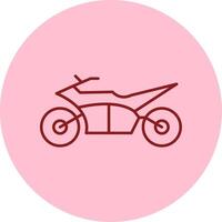 Motocross Line Circle Multicolor Icon vector