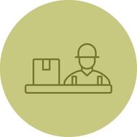 Assembling Line Circle Multicolor Icon vector