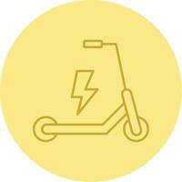 Electric Scooter Line Circle Multicolor Icon vector