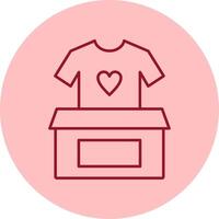 Clothes Donation Line Circle Multicolor Icon vector