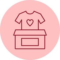 Clothes Donation Line Circle Multicolor Icon vector