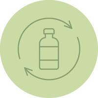 Bottle Recycling Line Circle Multicolor Icon vector