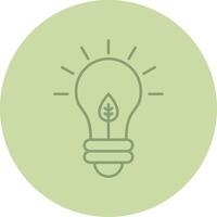 Eco Bulb Line Circle Multicolor Icon vector