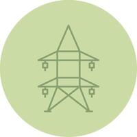 Electric Tower Line Circle Multicolor Icon vector