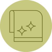 Towel Line Circle Multicolor Icon vector