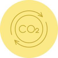 Carbon Cycle Line Circle Multicolor Icon vector