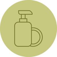 Dish Soap Line Circle Multicolor Icon vector