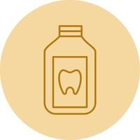 Mouthwash Line Circle Multicolor Icon vector