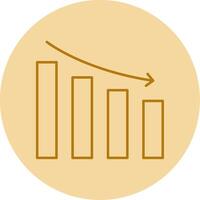 Reputation Loss Line Circle Multicolor Icon vector