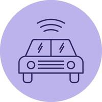 Autonomous Car Line Circle Multicolor Icon vector