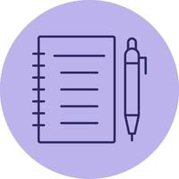 Notebook Line Circle Multicolor Icon vector