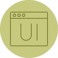 Ui Line Circle Multicolor Icon vector