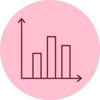 Prediction Line Circle Multicolor Icon vector
