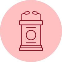 Lectern Line Circle Multicolor Icon vector