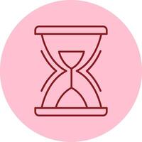 Hourglass Line Circle Multicolor Icon vector