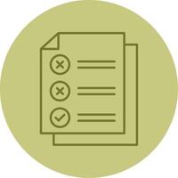 Check List Line Circle Multicolor Icon vector