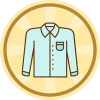 formal camisa cómic circulo icono vector