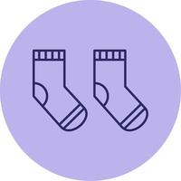 Sock Line Circle Multicolor Icon vector