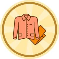 ropa de dormir cómic circulo icono vector