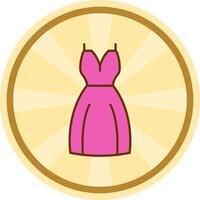 Evening dress Comic circle Icon vector