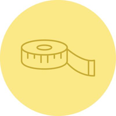 Measure Tape Line Circle Multicolor Icon