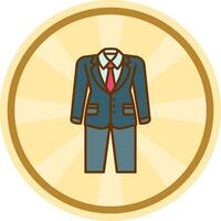 traje cómic circulo icono vector