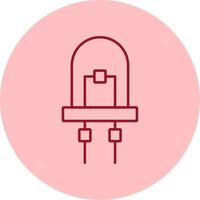 Diode Line Circle Multicolor Icon vector