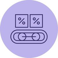 Conveyor Band Line Circle Multicolor Icon vector