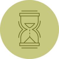 Hour Glass Line Circle Multicolor Icon vector