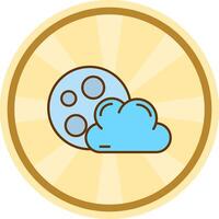 Night Comic circle Icon vector