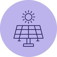 Solar Energy Line Circle Multicolor Icon vector